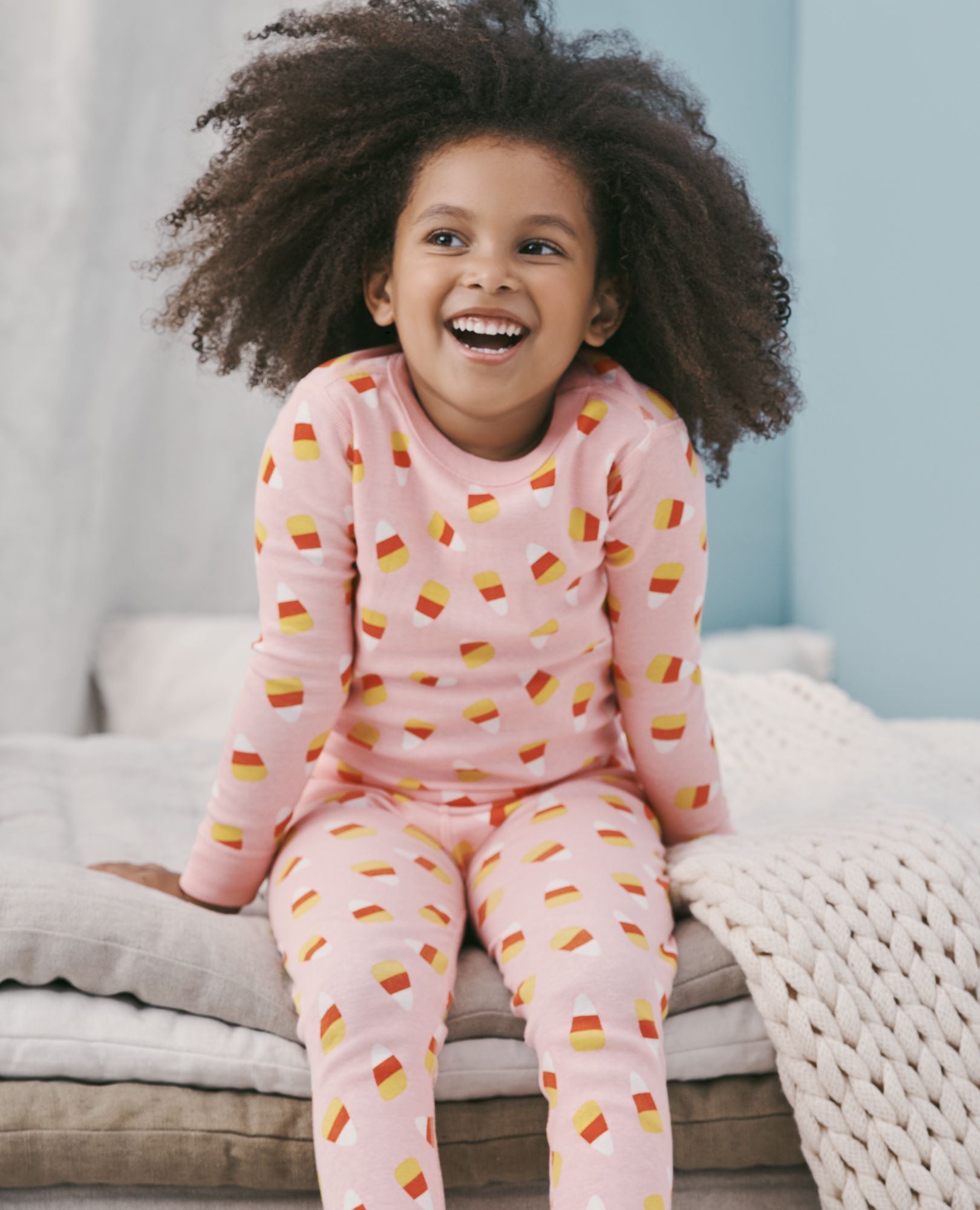 Kids Halloween Long John Pajama Set