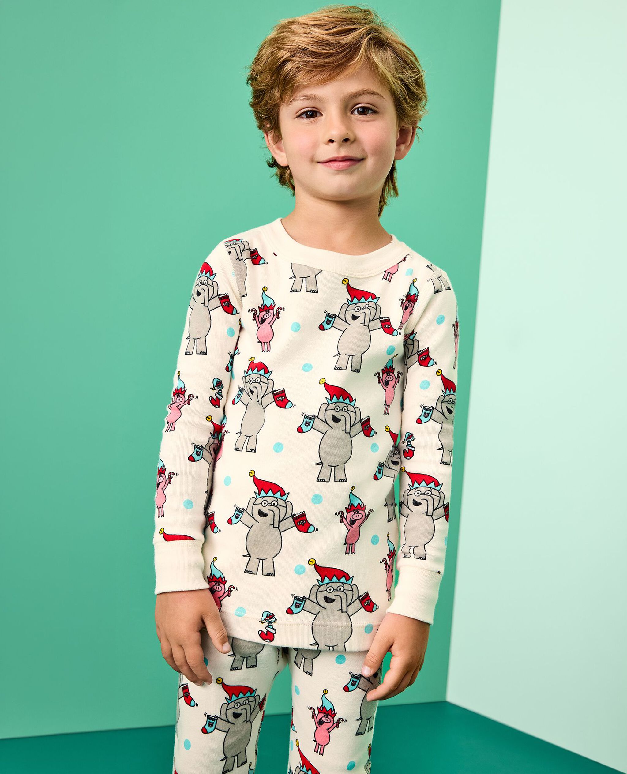 Elephant & Piggie Holiday HannaJams⢠Pajama Set in Hidden Pigeon Holiday - main