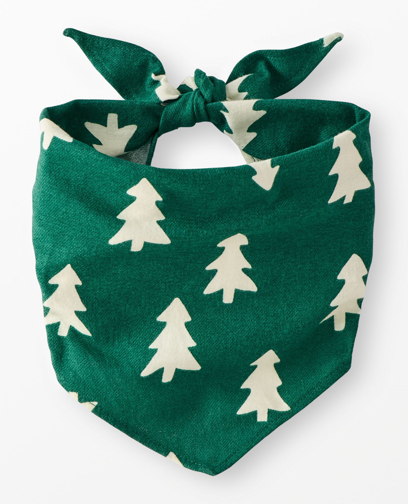 Flannel Dog Bandana in Happy Trees on Green - main