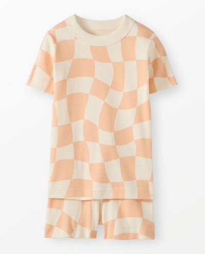 HannaJams™ Pajama Set in Pink Wavy Check - main