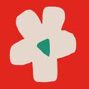 Swim Trunks in Ecru Flowers on Orange - swatch