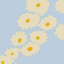 Sleeveless Seersucker Top & Skort Set in Flowers on Blue - swatch