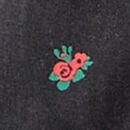 Baby Long Sleeve Smocked Dress & Bloomers Set in Delicate Florals on Black - swatch