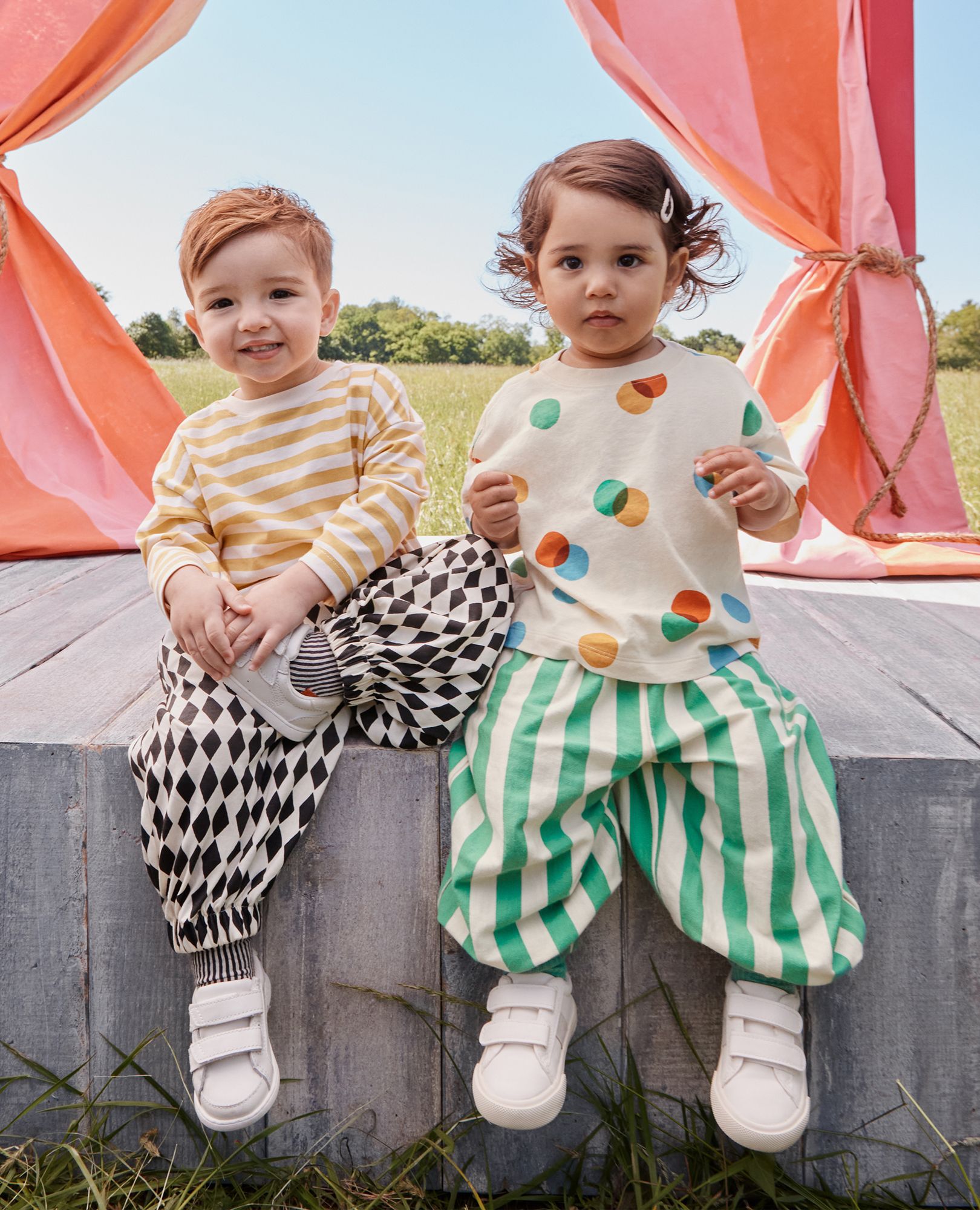 Balloon Pants in Mystic Green/Almond Oil - main