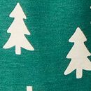 Holiday HannaSoft™ Stretch Sleeper in Happy Trees on Green - swatch
