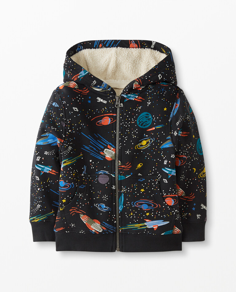 Sherpa Lined Hoodie in Discover The Sky - main