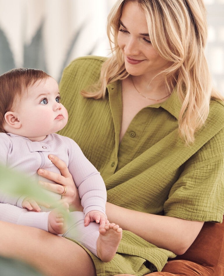 Women's Muslin Pajama Top in Moss Green - main
