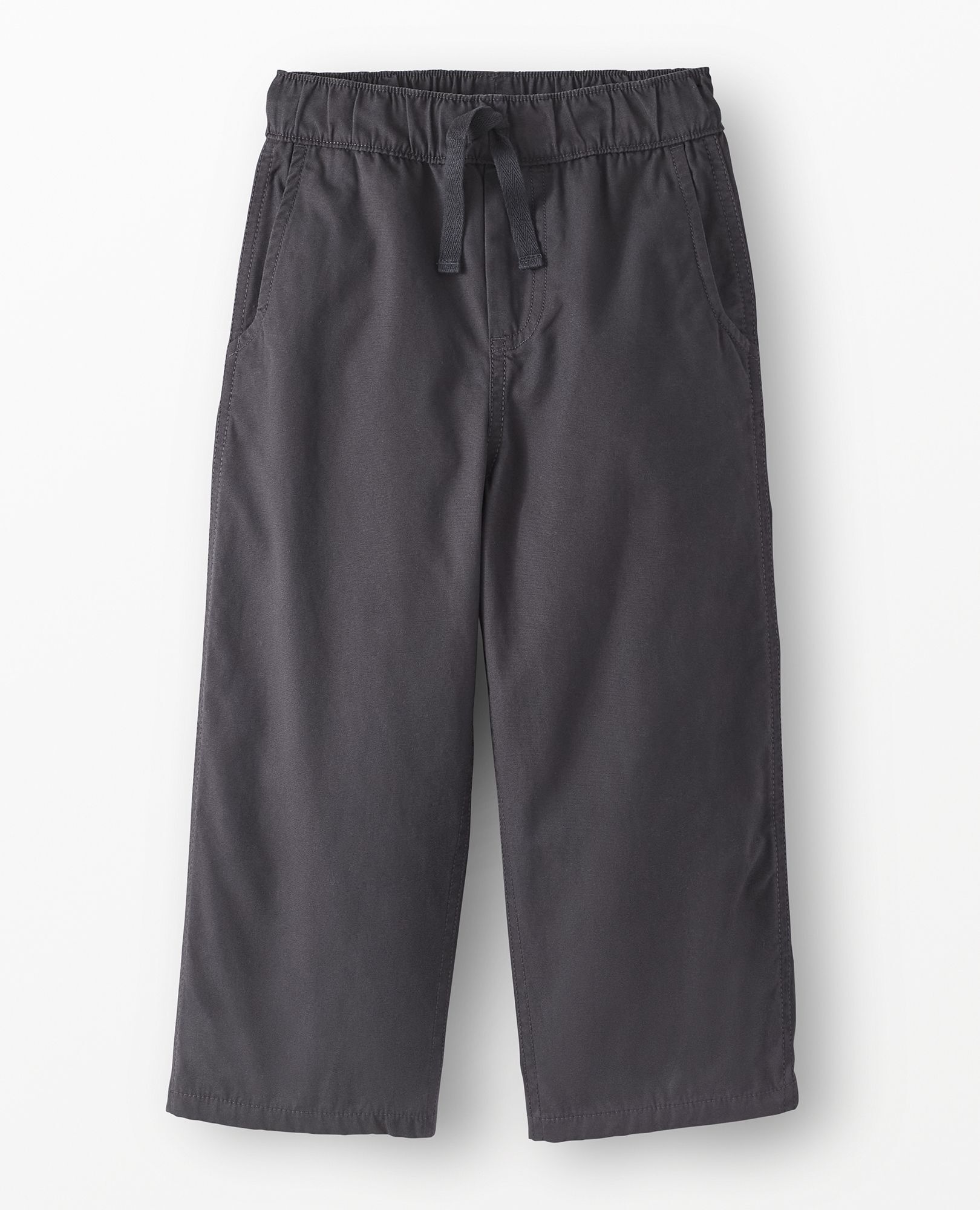 Canvas Pull-On Lined Pants in Soft Black - main