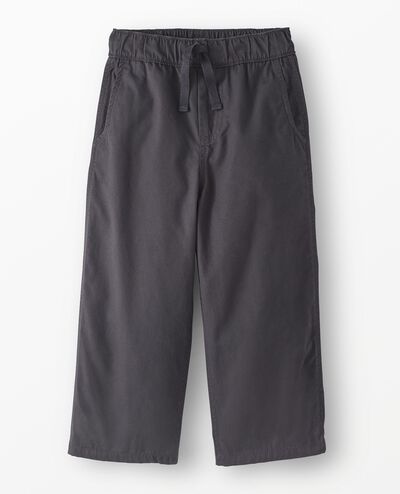 Canvas Pull-On Lined Pants in Soft Black - main