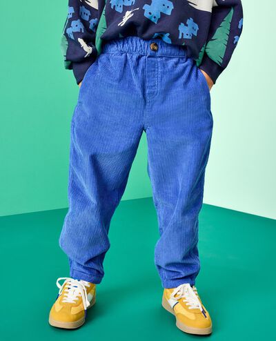 Corduroy Pull-On Barrel Pants in Bakery Blue - main