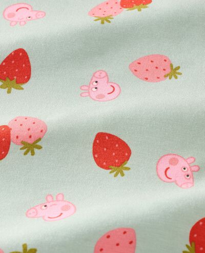 Women's Peppa Pig Short Sleeve HannaSoft™ Pajama Set in Peppa Tossed Strawberry on Green - main