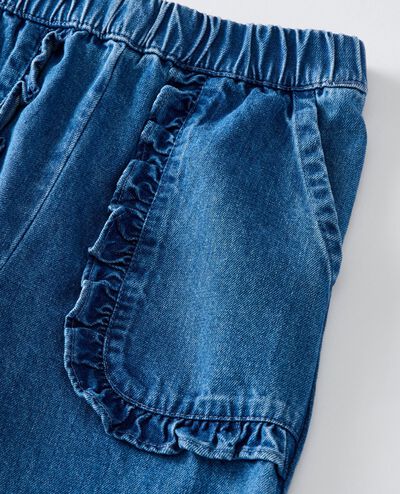 Denim Wide Leg Pants in Medium Wash - main