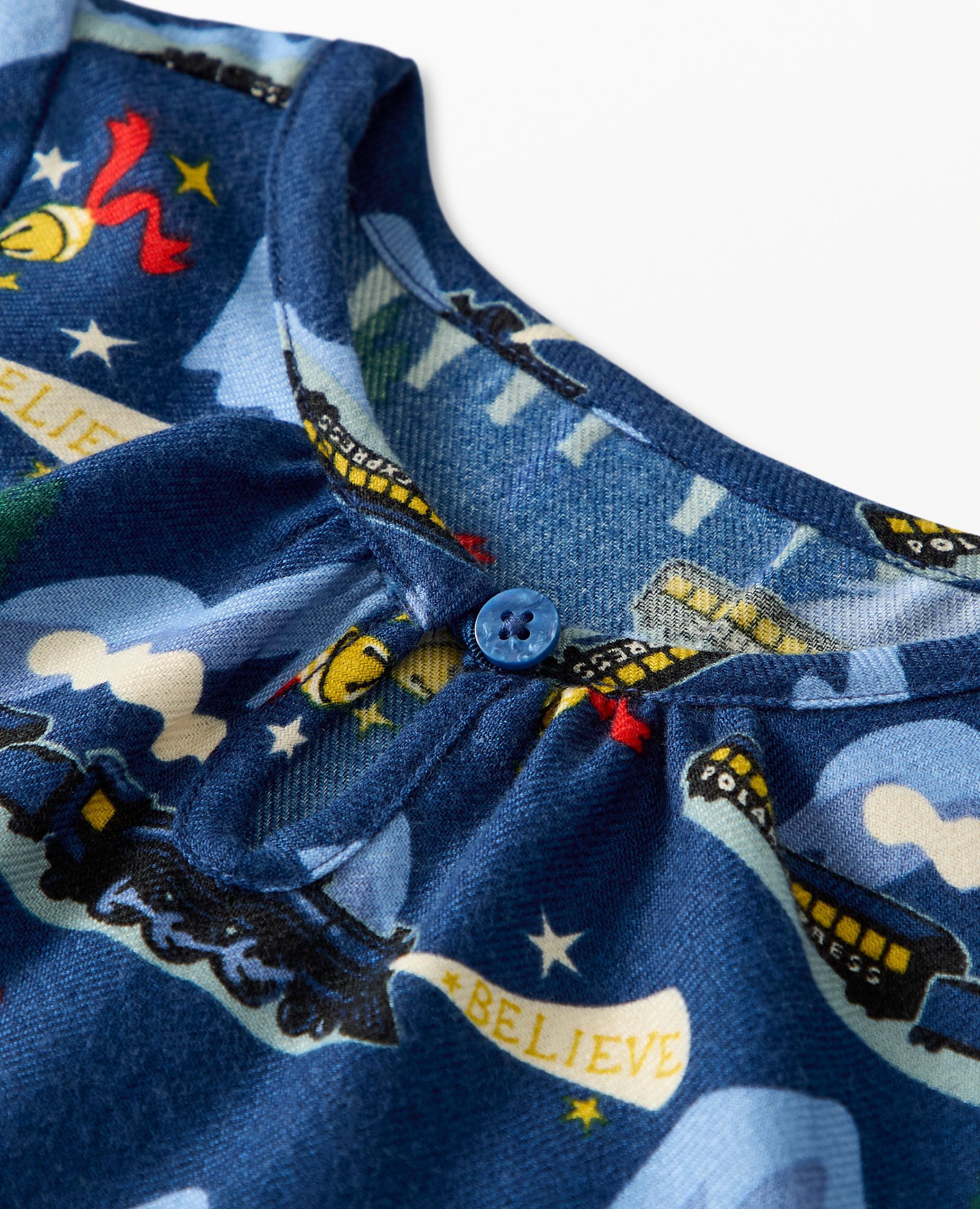 Kids Warner Bros Discovery The Polar Express Long Sleeve Flannel Nightgown Hanna Andersson