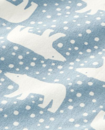 Adult Holiday Flannel Pajama Top in Snowy Polar Bear on North Air - main