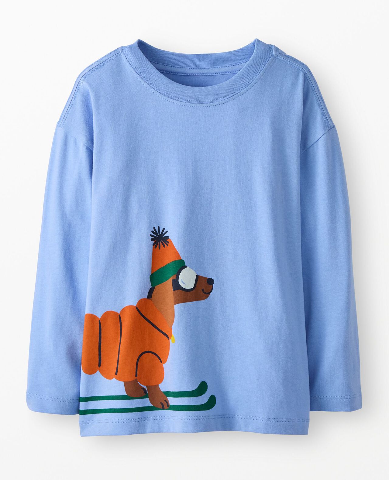 Holiday Long Sleeve Relaxed Fit Graphic T-Shirt in Skiing Bruno - main
