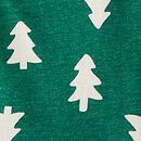 Holiday Long Sleeve Playground Dress with Pockets in Happy Trees on Green - swatch