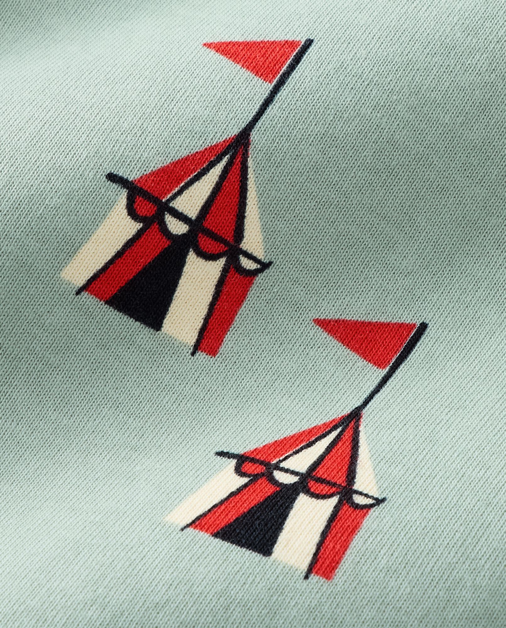 HannaJams™ Pajama Set in Tents on Seafoam - main