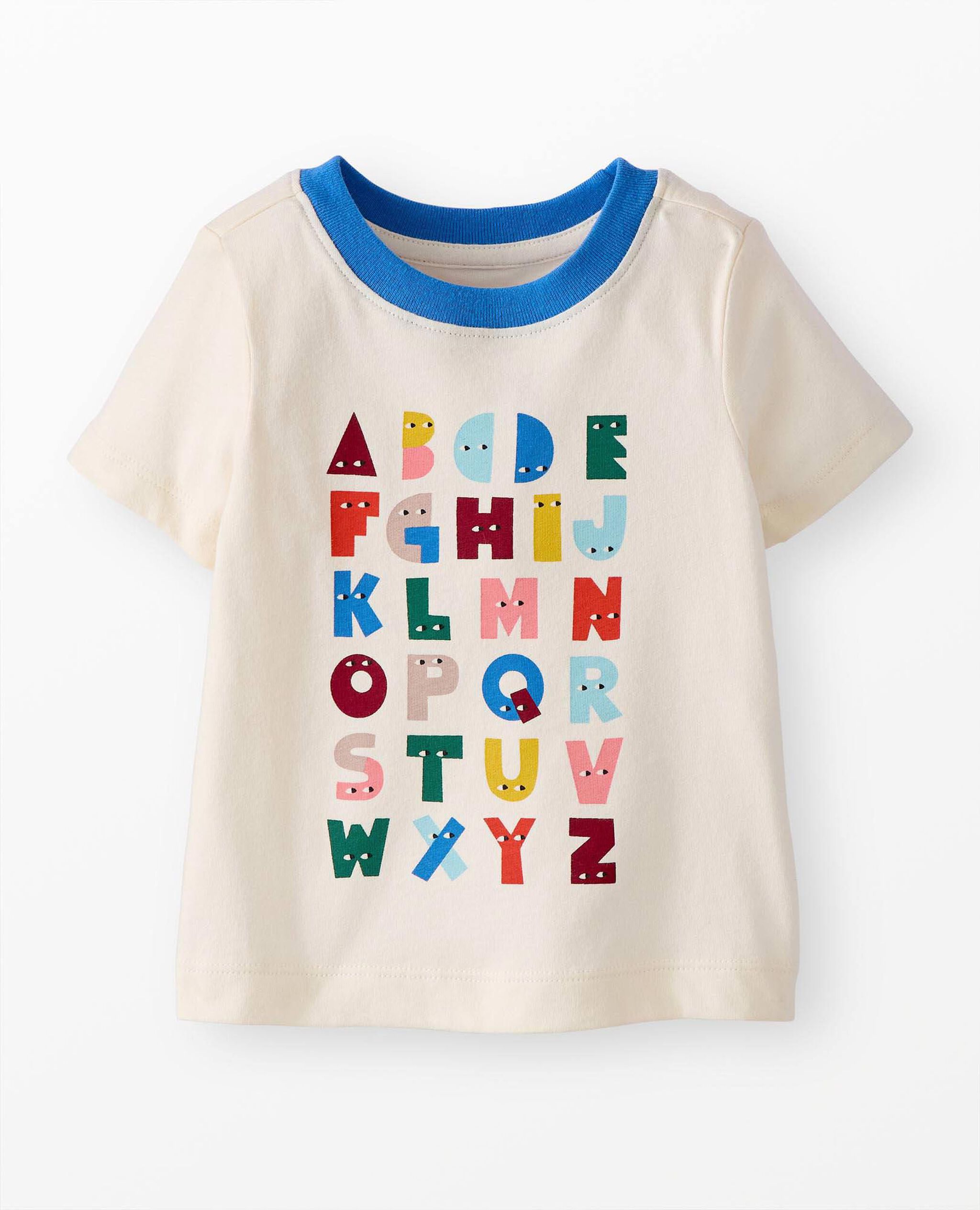 Classic Fit Graphic T-Shirt in ABC on Ecru - main