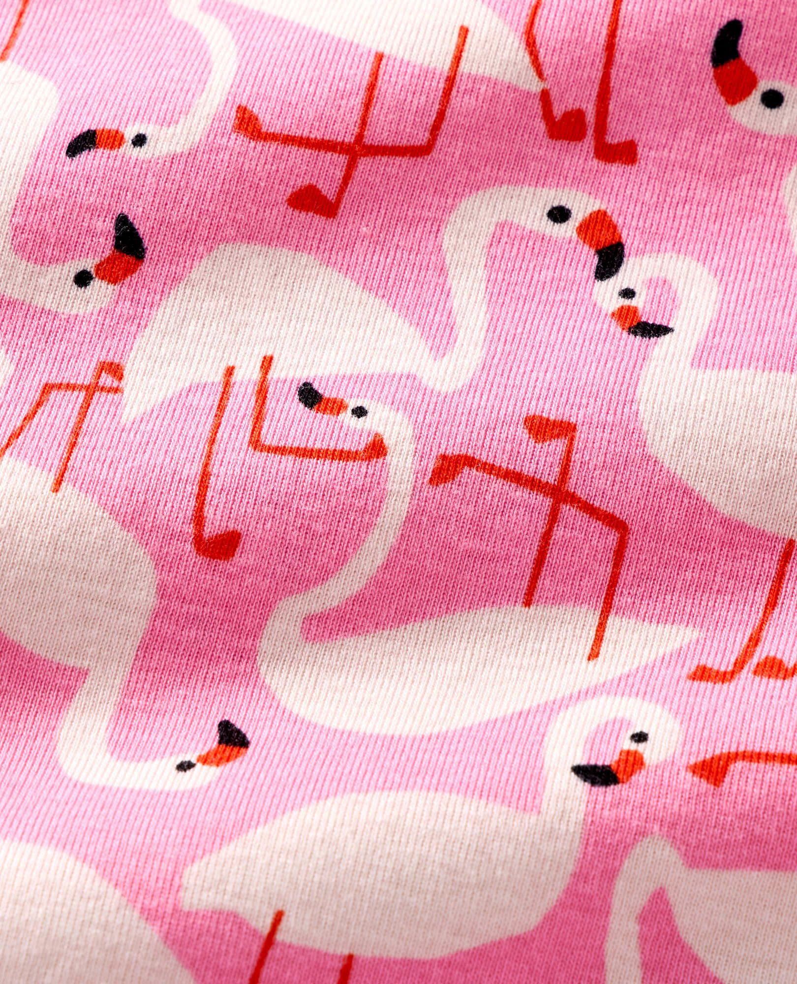 HannaJams™ Sleeper in Flamingos on Azalea Pink - main
