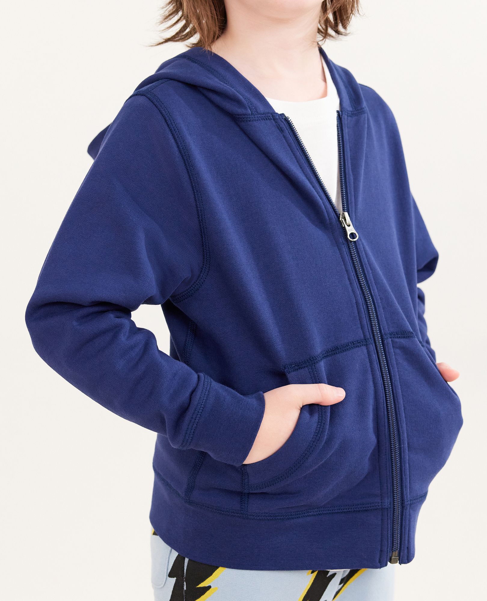 Girls navy zip hotsell up