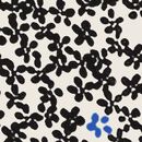 Women's Short Sleeve HannaSoft™ Pajama Set in Black Flowers on Ecru - swatch