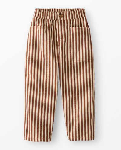 Canvas Barrel Pants in Tortoise Shell/Ecru - main