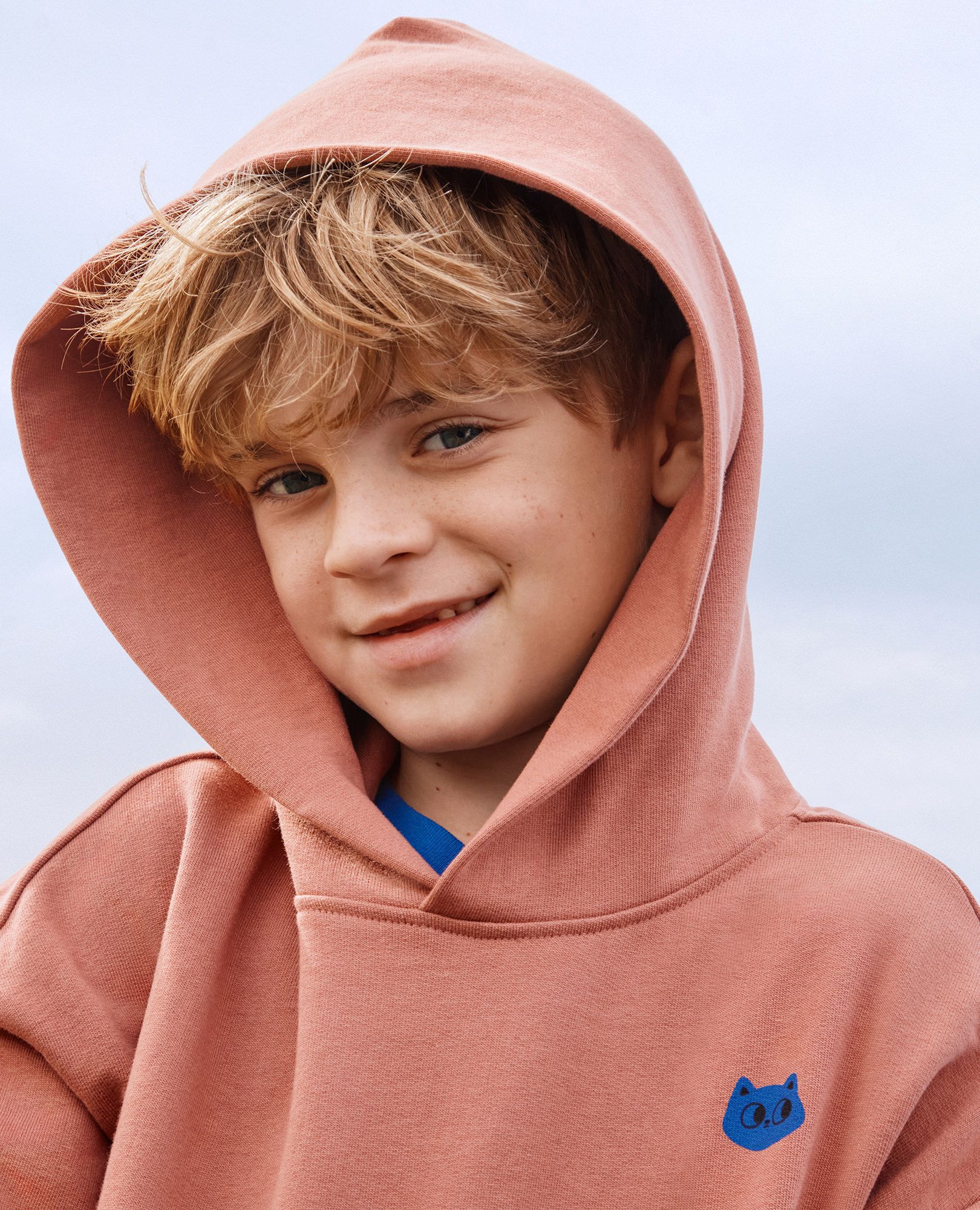 French Terry Graphic Hoodie in Burlwood - main