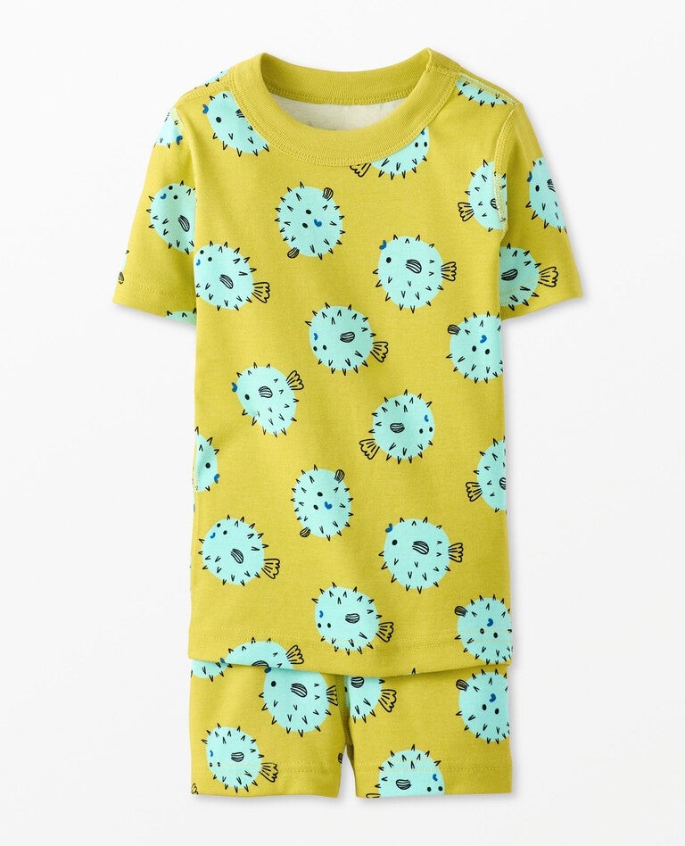 Kids Short John Pajama Set in Cutie and the Blowfish - main