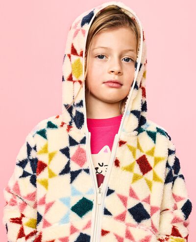 Marshmallow Fleece Jacket in Winter Quilt - main