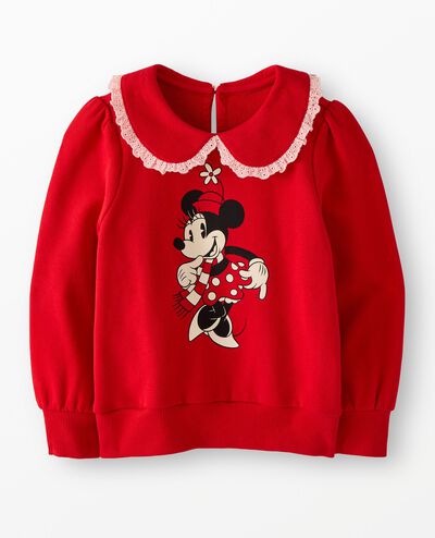 Disney Minnie Mouse Holiday French Terry Sweatshirt in Minnie on Red - main
