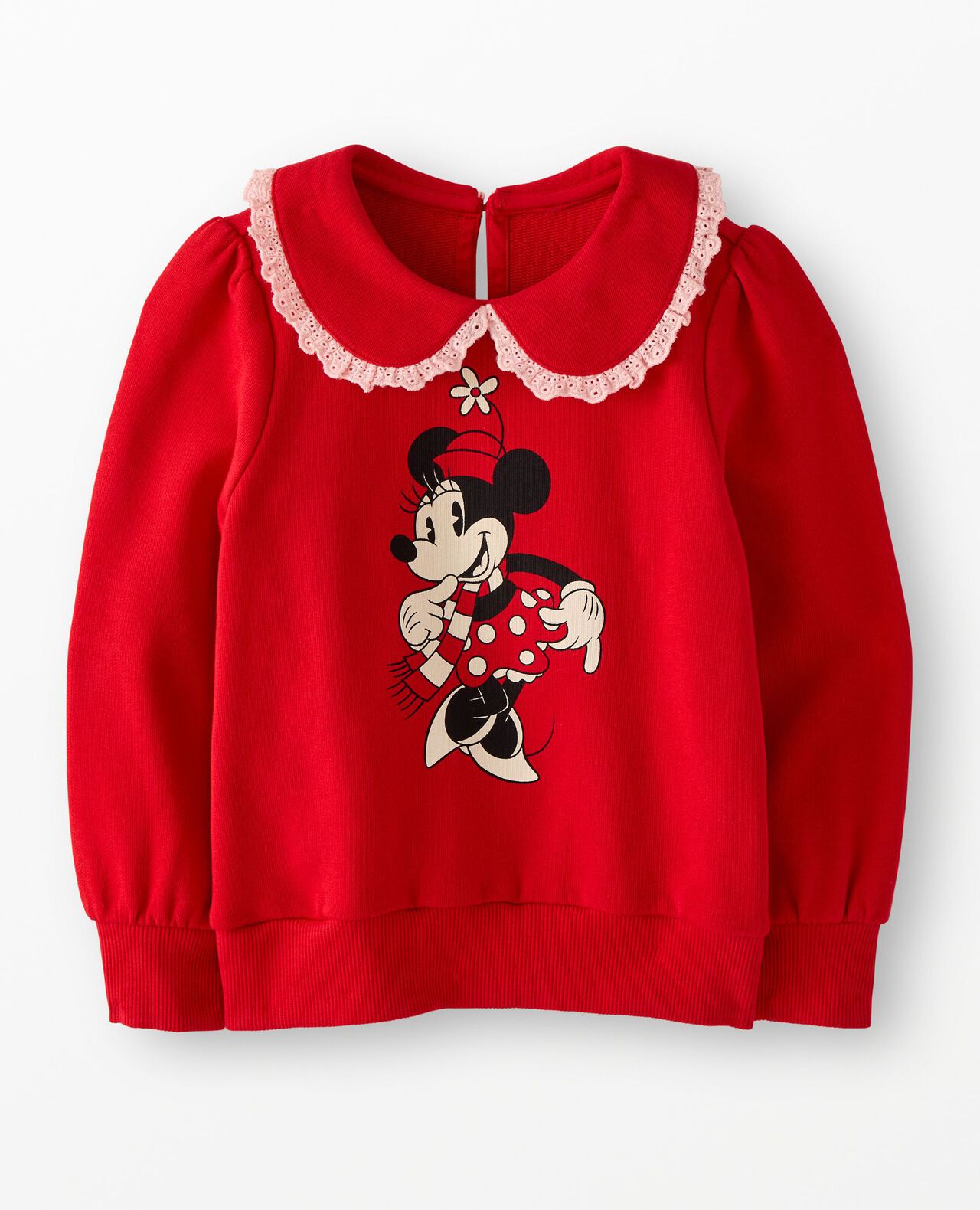 Disney Minnie Mouse Holiday French Terry Sweatshirt in Minnie on Red - main