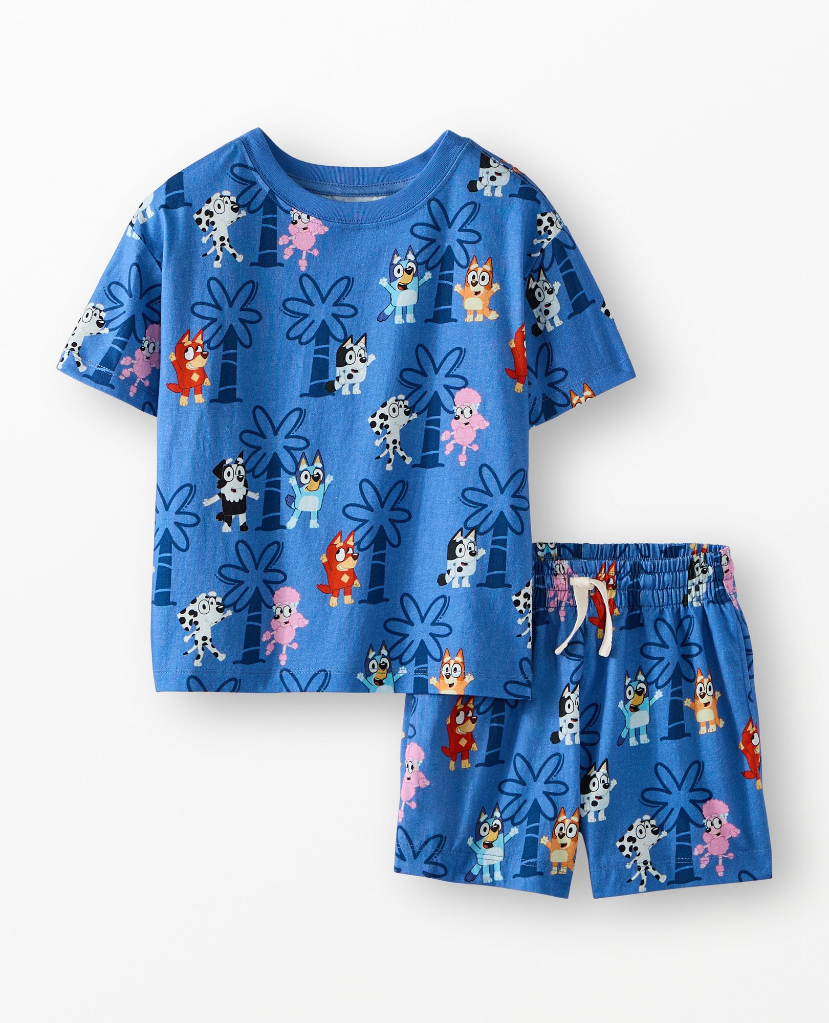 Bluey Graphic T-Shirt & Shorts Set in Bluey and Friends Blue - main