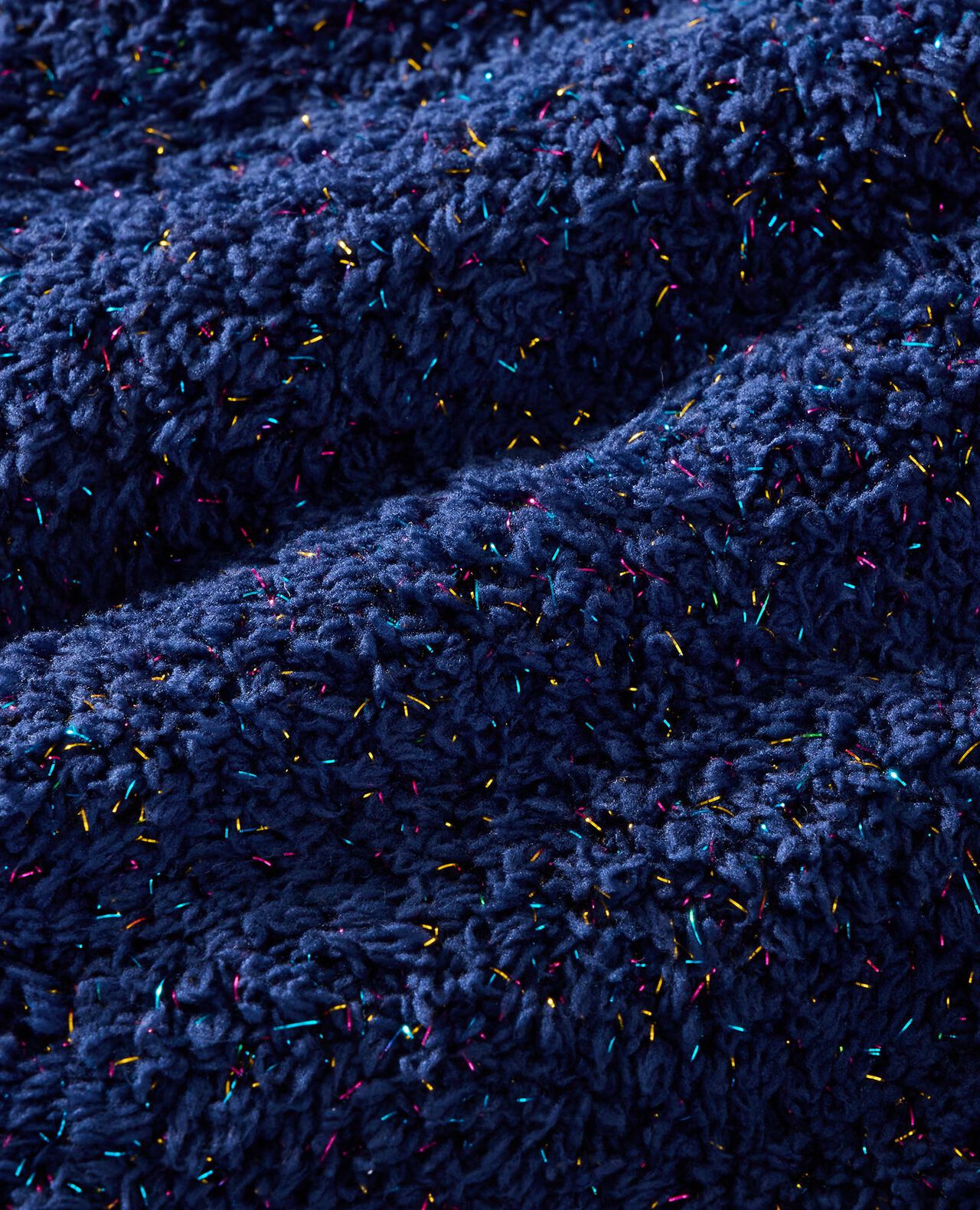 Marshmallow Fleece Sparkle Sweater & Pants Set in Navy Blue - main