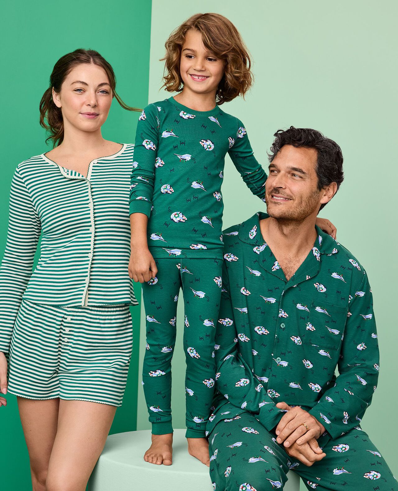 STAR WARS™ Holiday HannaSoft™ Stretch Pajama Set in Star Wars Ships - main
