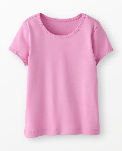 Slim Fit Ribbed T-Shirt in Echinacea - main