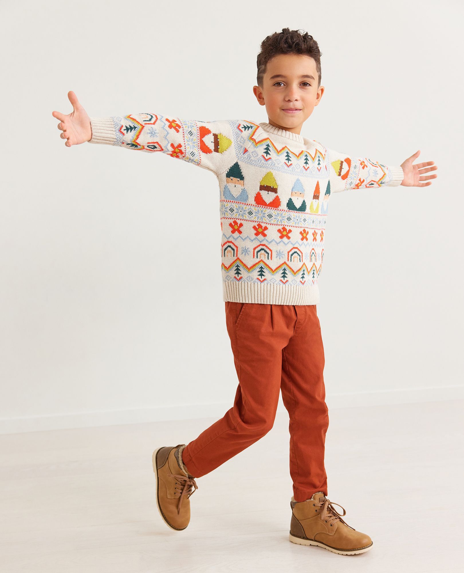 Fair isle holiday sweater top