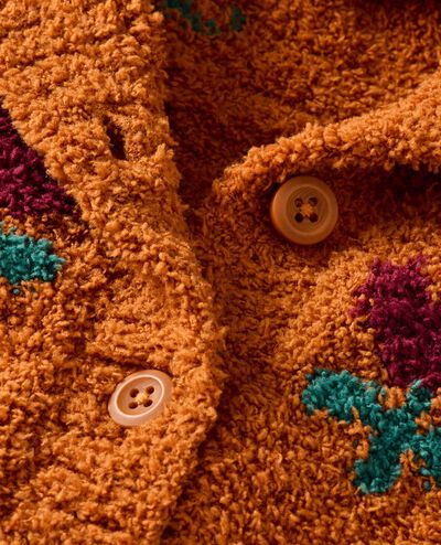 Baby Marshmallow Hoodie Cardigan in Tulips on Dogwood - main