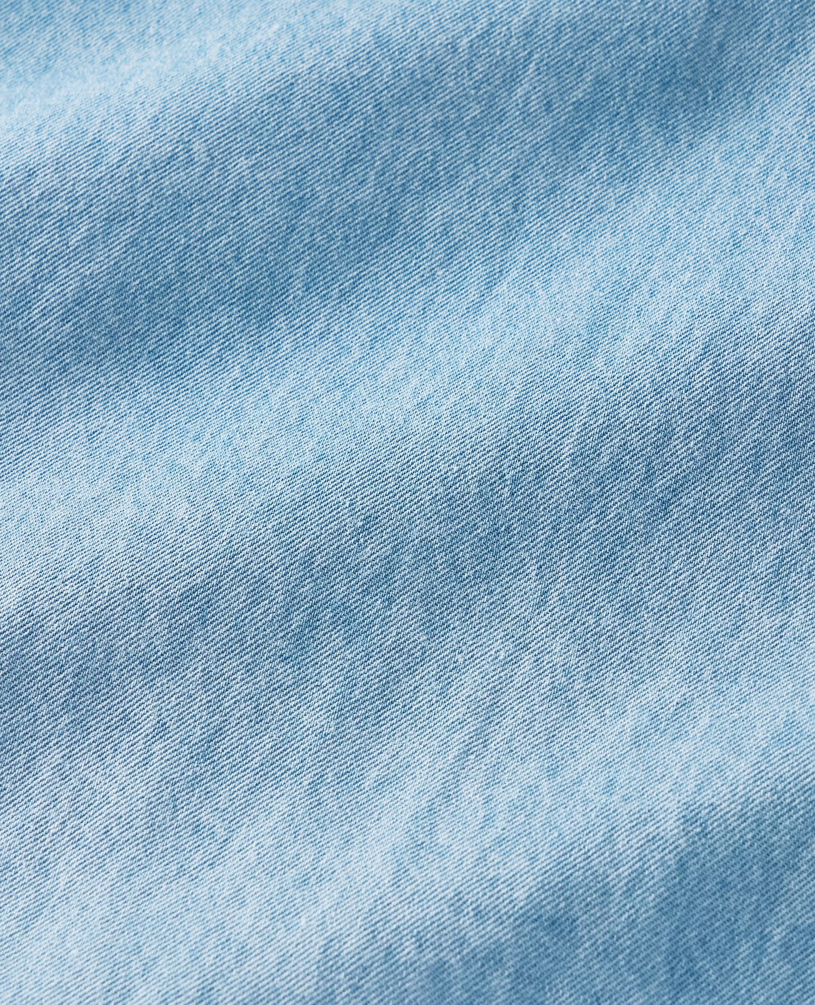 Long Sleeve Denim Button Up Shirt in Light-Medium Wash - main