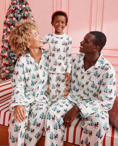 Disney Mickey Mouse Holiday HannaJams™ Pajama Set in Christmas Mickey on Ecru - main