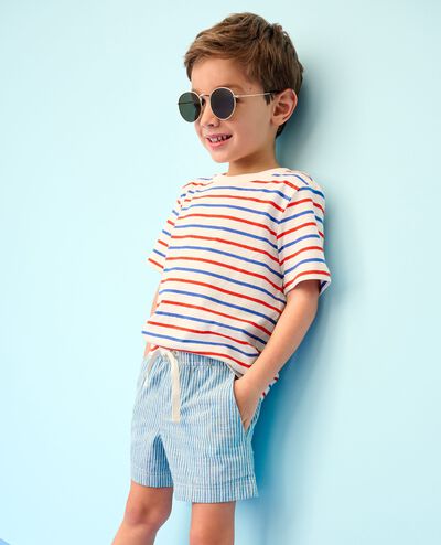 Classic Fit Striped T-Shirt in RWB Stripe - main