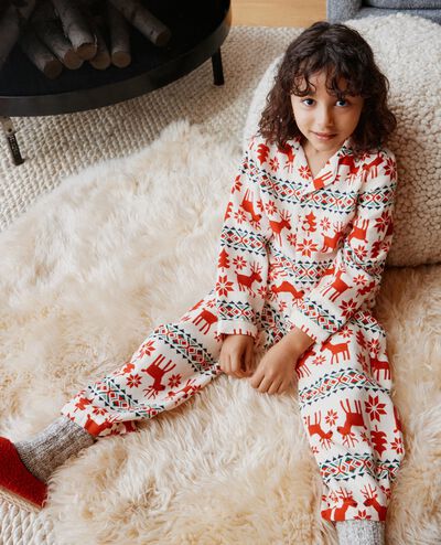 Holiday Flannel Pajama Set in Dear Deer - main