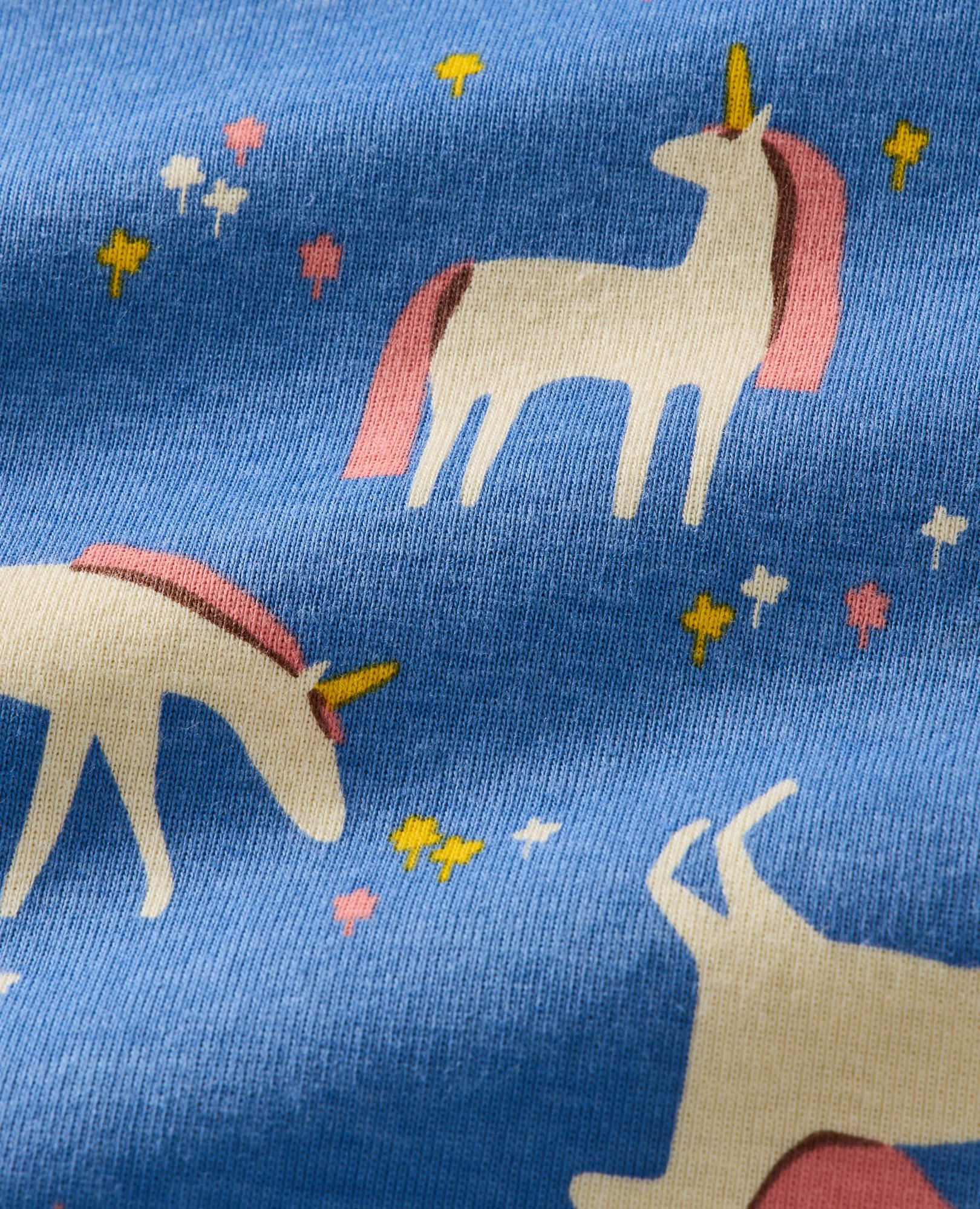 HannaJams™ Pajama Set in Unicorn Garden on Blue - main