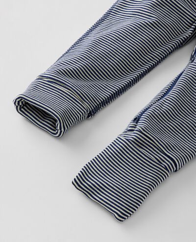 HannaSoft™ Stretch Striped Sleeper in Navy/Almond Oil - main