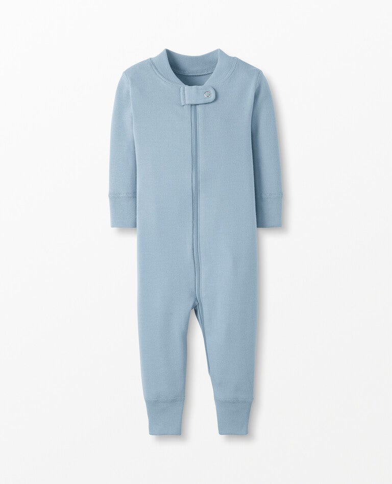 Baby Zip Sleeper In Organic Cotton in North Air - main