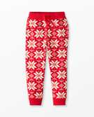 Holiday Print Sweatpants In French Terry in Scandi Snowflake - main