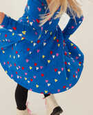 Valentines Print Skater Dress in blue multi heart - main