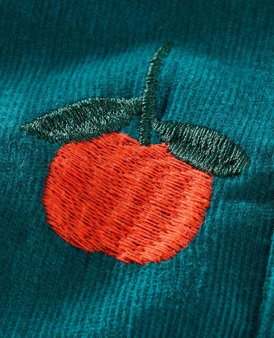Wide Leg Corduroy Pants in Red Apples on Everglade - main