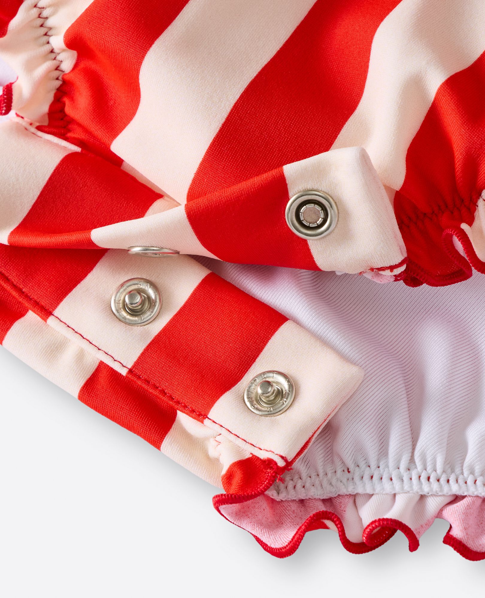 Baby One-Piece Cherry Swimsuit & Swim Hat Set in Tangy Red/Ecru - main