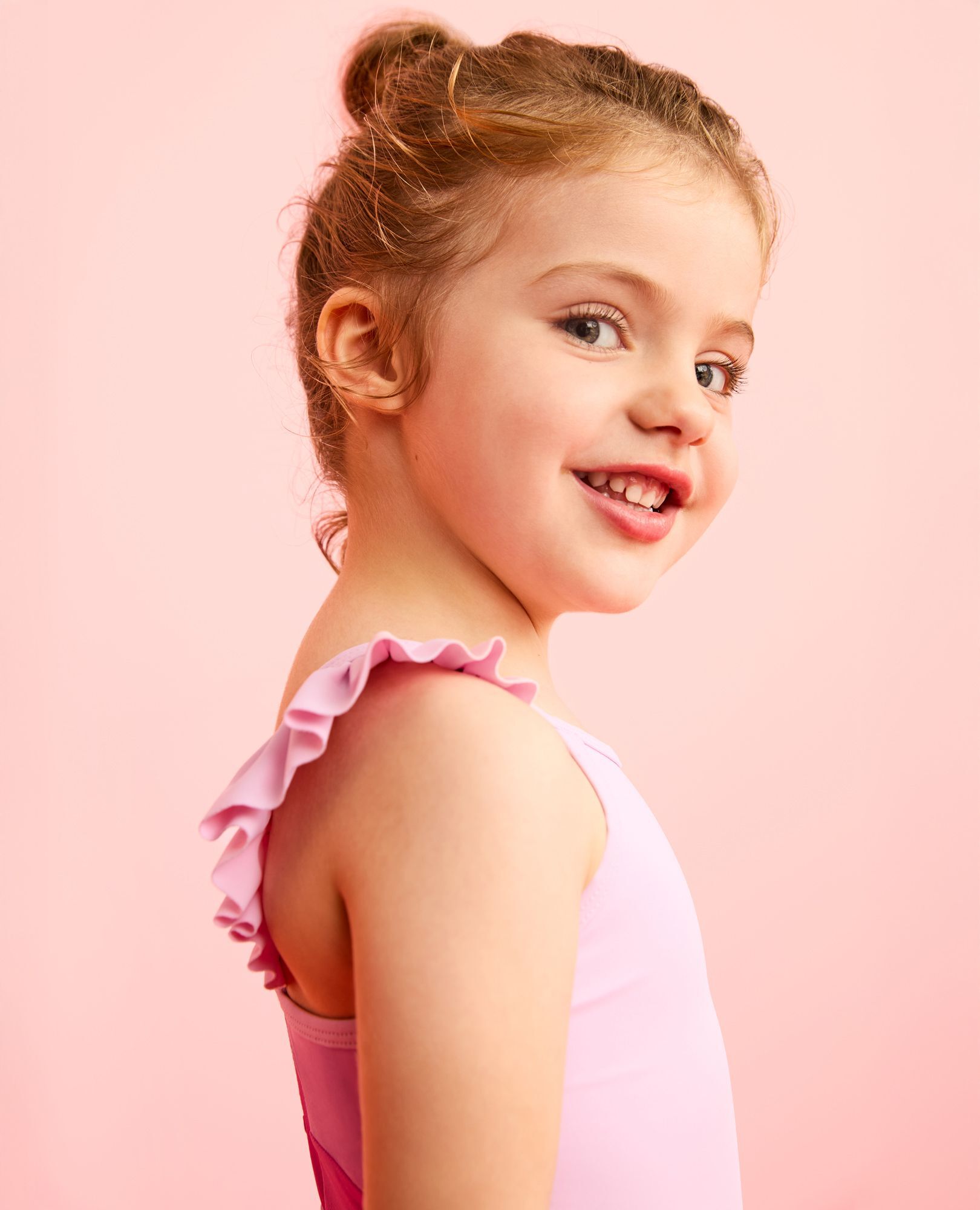 One-Piece Butterfly Back Swimsuit in Pink Butterfly - main