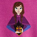 Disney Frozen Long Sleeve Skater Dress with Pockets in Anna Winter Print - swatch